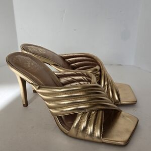 Vince Camuto Metallic Gold Heeled Sandals